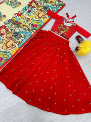 Kalamkari Printed Navratri Special Pure Cotton Chaniya Choli