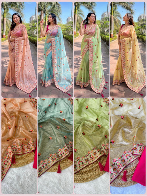 Twill Net Saree