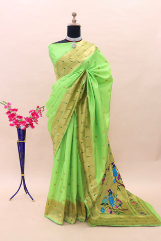 Paithani Pure silk handloom saree with Pure Jari