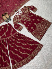 Long Pakistani Suit In Fancy Style