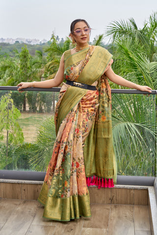 Organza Zari Weaving Saree