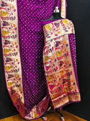 pretty and beautiful boutique Paithani Bandhej series