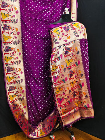 pretty and beautiful boutique Paithani Bandhej series