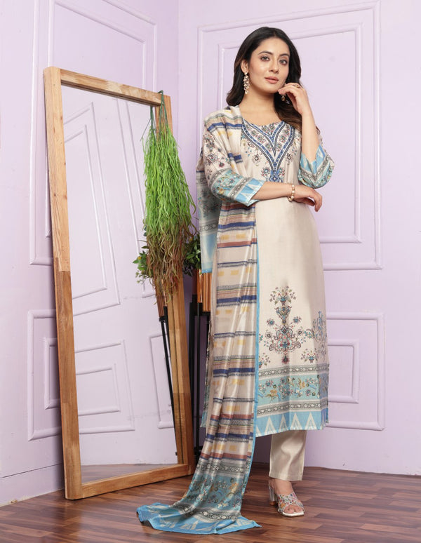 Modal Silk Kurta Set With Dupatta