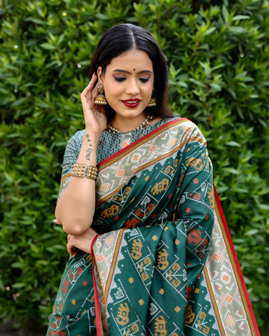 Ikkat Patola Silk Saree