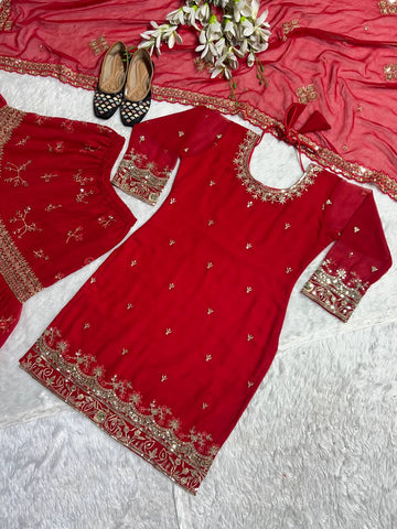 Designer Party Wear Look Sharara Plazzo Set