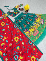 Kalamkari printed Navratri special Chaniya Choli