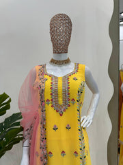 Party Wear Sharara top with Dupatta