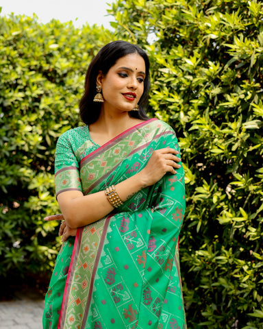 Ikkat Patola Silk Saree