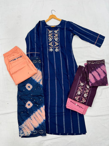 Rayon Kurti Set With Dupatta