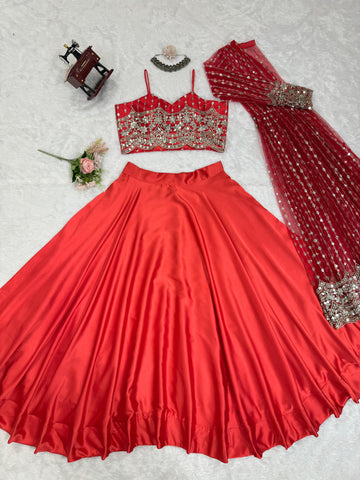 Party/Function Wear Stylish Lehenga Choli With Koti