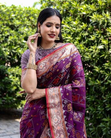 Ikkat Patola Silk Saree