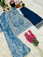 Designer Party Sharara Suit & Dupatta Set