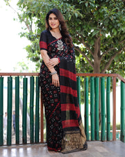 Pure Bandhej Silk Saree