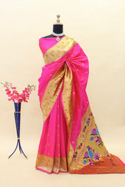 Paithani Pure silk handloom saree with Pure Jari