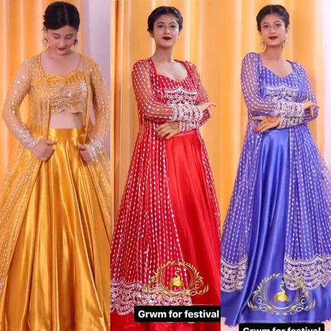 Party/Function Wear Stylish Lehenga Choli With Koti