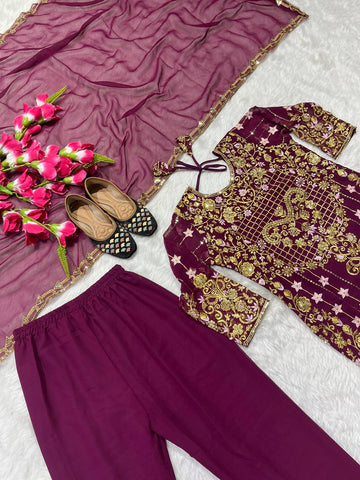 Gorgeous Long Top Set With Duppata