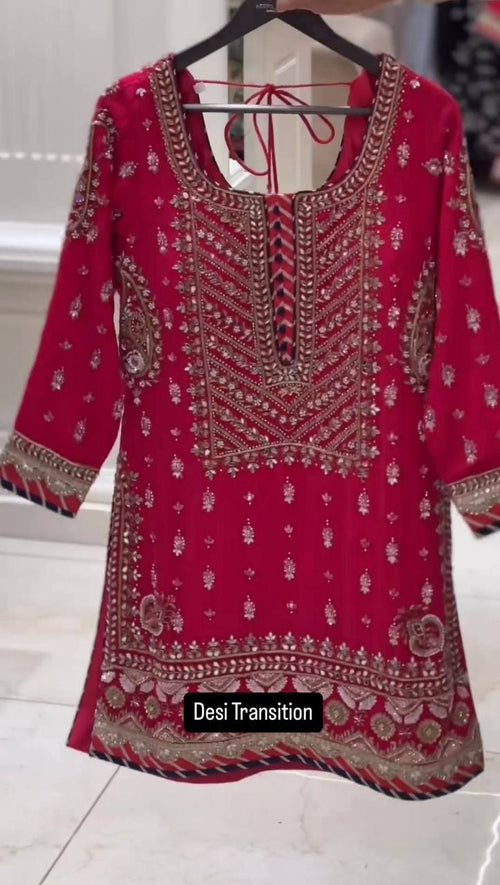 Designer Sharara Top With Dupatta