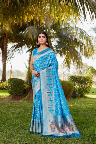 Soft silk saree with digital print