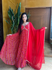 Navratri special Gown Dupatta