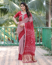 Premium bandhej saree