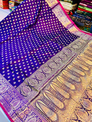 Pure Satin Silk Saree with Jacquard Pallu Border