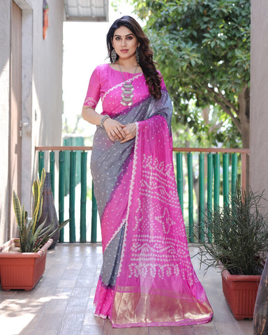 Premium bandhej saree