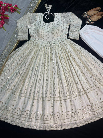 Heavy Faux Georgette Anarkali Suit