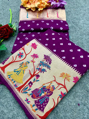 pretty and beautiful boutique Paithani Bandhej series