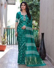 Pure Bandhej Silk Saree