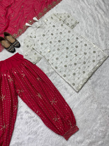 Traditional Panjabi Salwar Top Dupatta Set