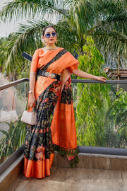 Organza Zari Weaving Saree