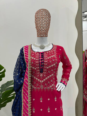 Designer Sharara Top With Dupatta