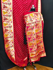 pretty and beautiful boutique Paithani Bandhej series