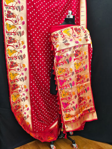 pretty and beautiful boutique Paithani Bandhej series