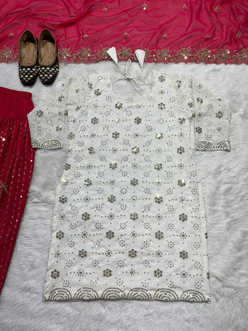 Traditional Panjabi Salwar Top Dupatta Set