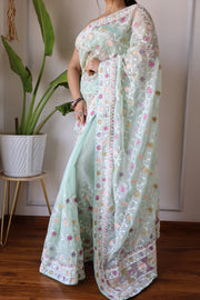 Butterfly net designer saree