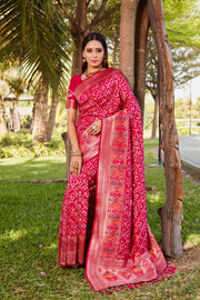 Real Gharchol Bandhej Saree