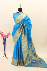 Paithani Pure silk handloom saree with Pure Jari