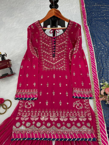 Designer Sharara Top With Dupatta