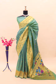 Paithani Pure silk handloom saree with Pure Jari