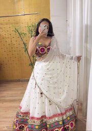 Celebrate Navratri with trendy Gamathi work chaniya-Choli