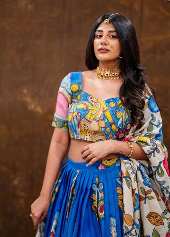 Kalamkari Printed Garba Special Chaniya Choli