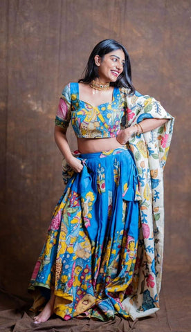 Kalamkari Printed Garba Special Chaniya Choli