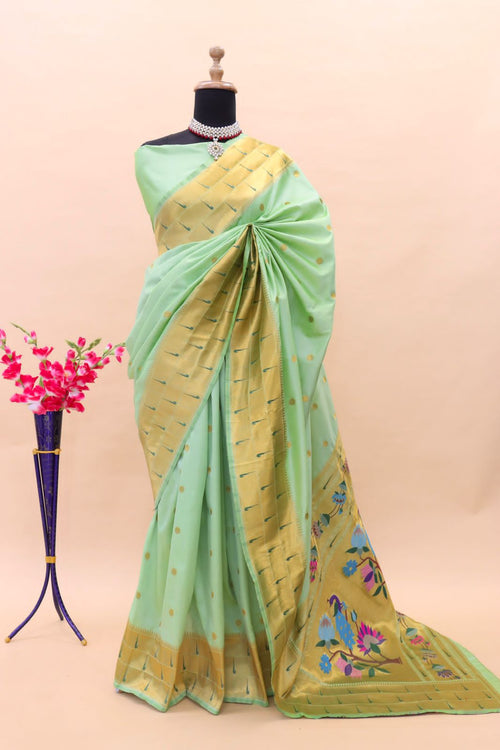 Paithani Pure silk handloom saree with Pure Jari