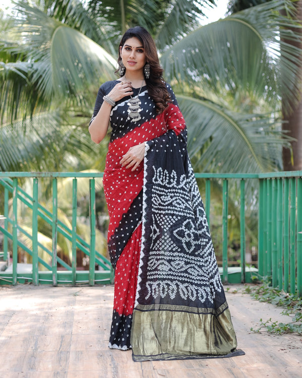 Bandhej Silk Premium Saree - Tiamgee