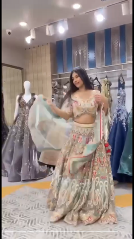 Party/Function Wear Stylish Lehenga Choli With Koti