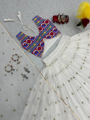 Celebrate Navratri with trendy Gamathi work chaniya-Choli