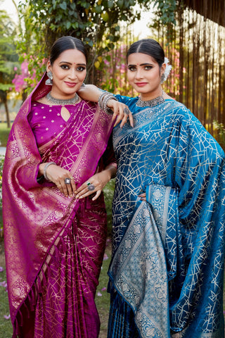 Premium Kanjivaram Soft Satin Silk Saree