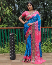 Pure Bandhej Tapeta Soft Silk Saree